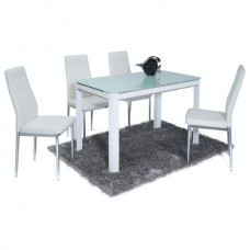 Morano Dining Set White (4 Maxi Chairs)