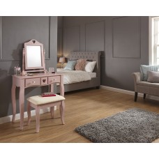 Heart Design Dressing Table With Stool