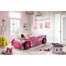 3070 PINK SPORTS CAR RACER BED