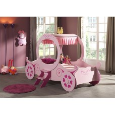 Pink princess carriage bed 