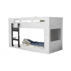 518BB WHITE LOW BUNK BED
